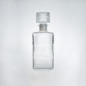 Licorera Rectangular Grande Macedonía Vidrio Cristal (1L)